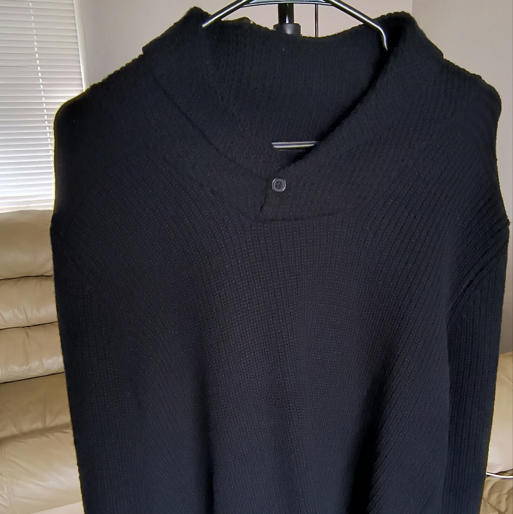 Black turtleneck sweater